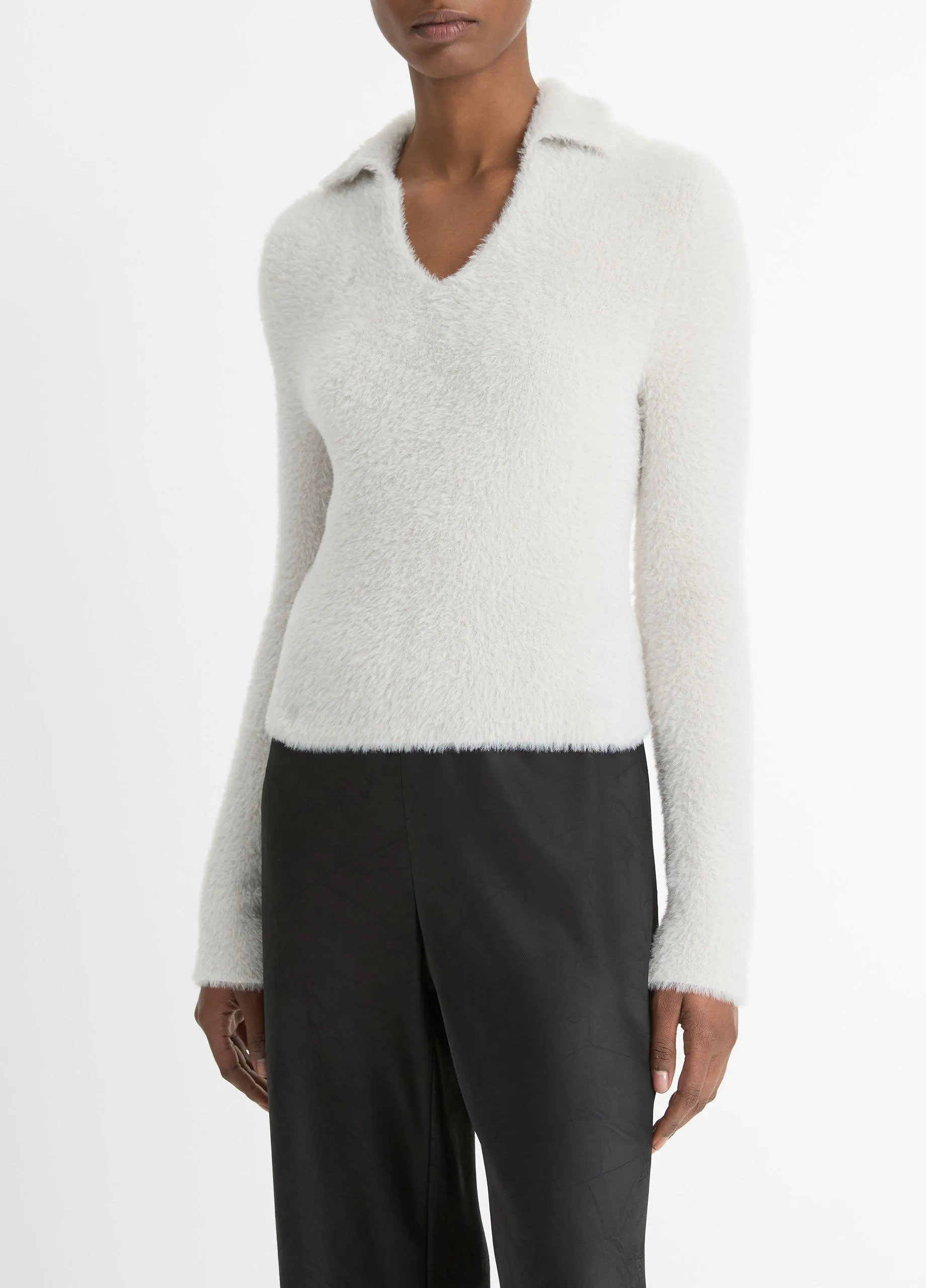 Eyelash Polo Sweater