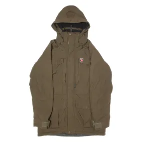 FJLLRVEN Yupik Mens Parka Coat Brown Canvas Hooded S