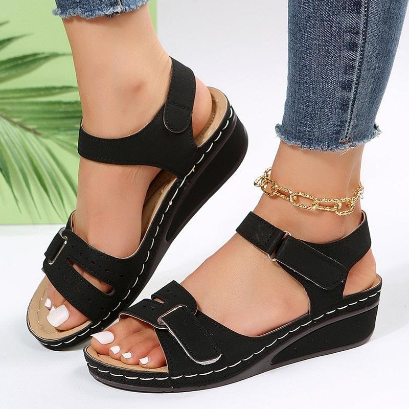 Flap Wedge Sandal Shoes