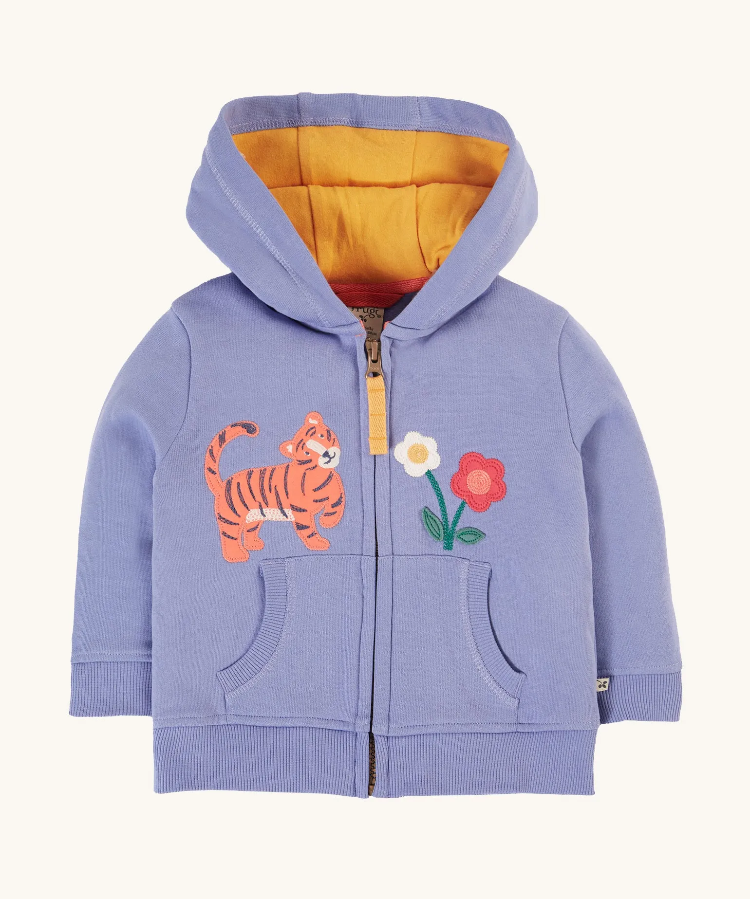 Frugi Carbis Hoodie - Grape/Tiger