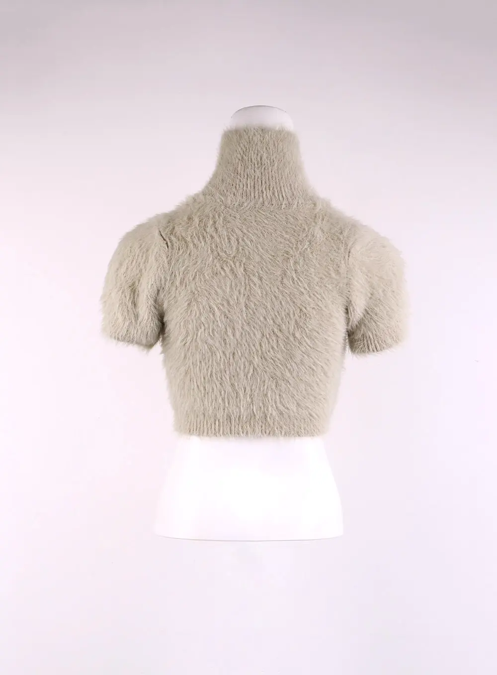 Fuzzy Turtleneck Short Sleeve Sweater CJ429