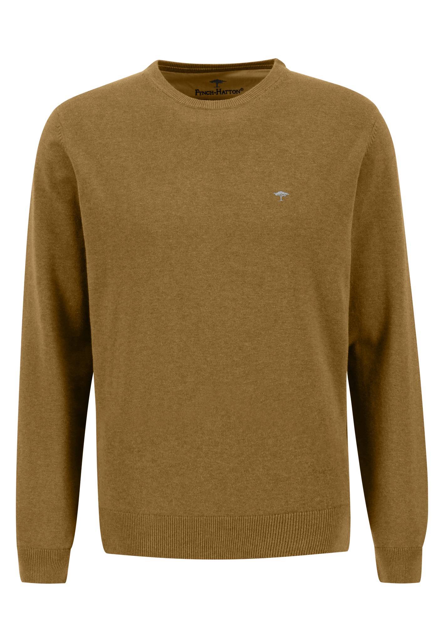 Fynch Hatton Structure Knit Sweater - Earth Brown