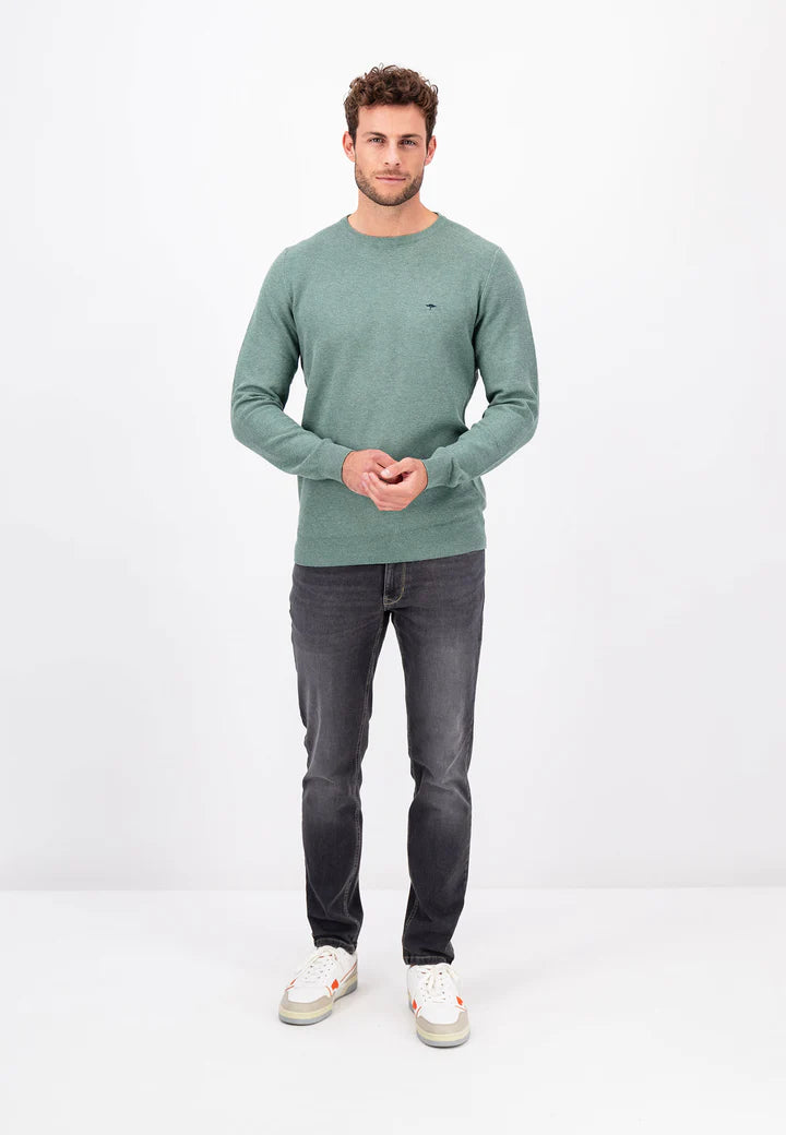 Fynch Hatton Structure Knit Sweater - Light Sky