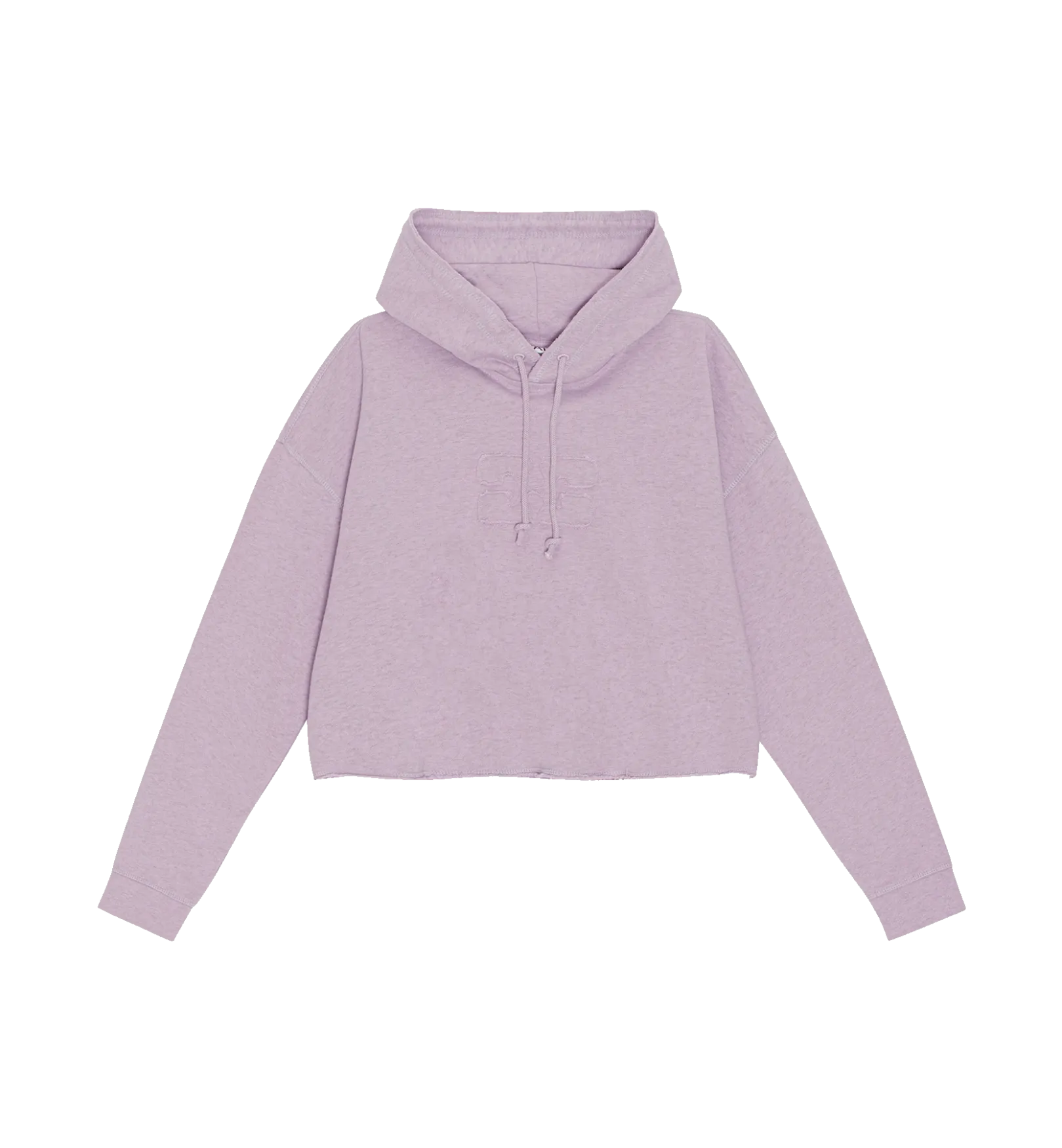 Ganni Lilac Cropped Oversized Hoodie