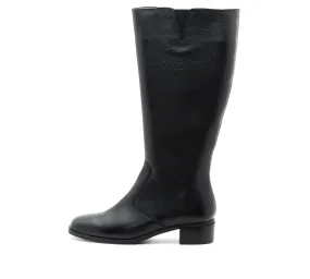 Grantham Women's Zip Calf Leather Boot - Black 01