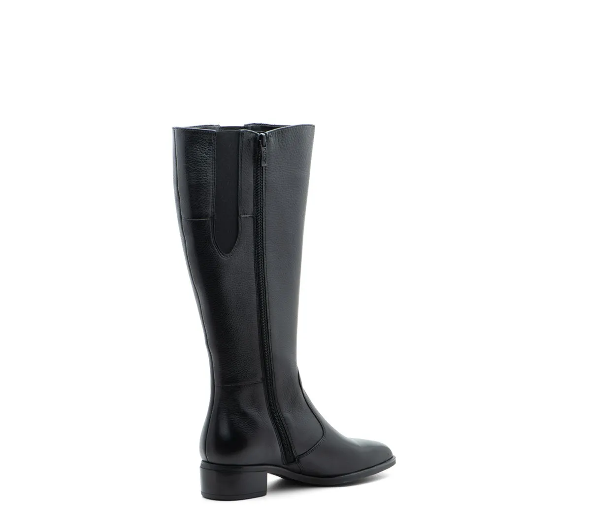 Grantham Women's Zip Calf Leather Boot - Black 01