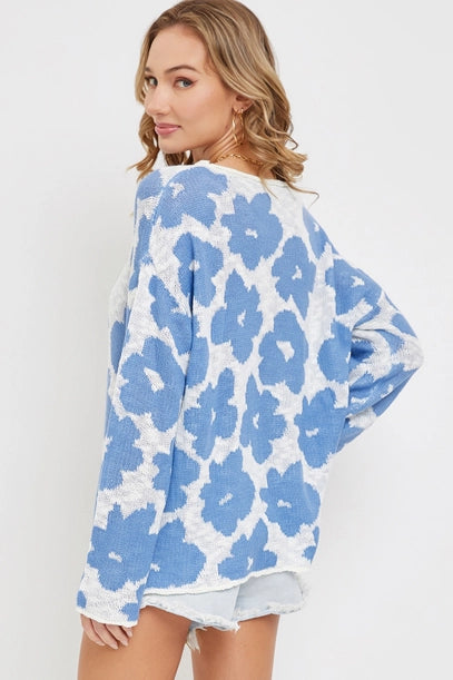 Grier Flower Pattern Sweater