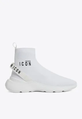 Icon Fly High-Top Stretch Knit Sneakers