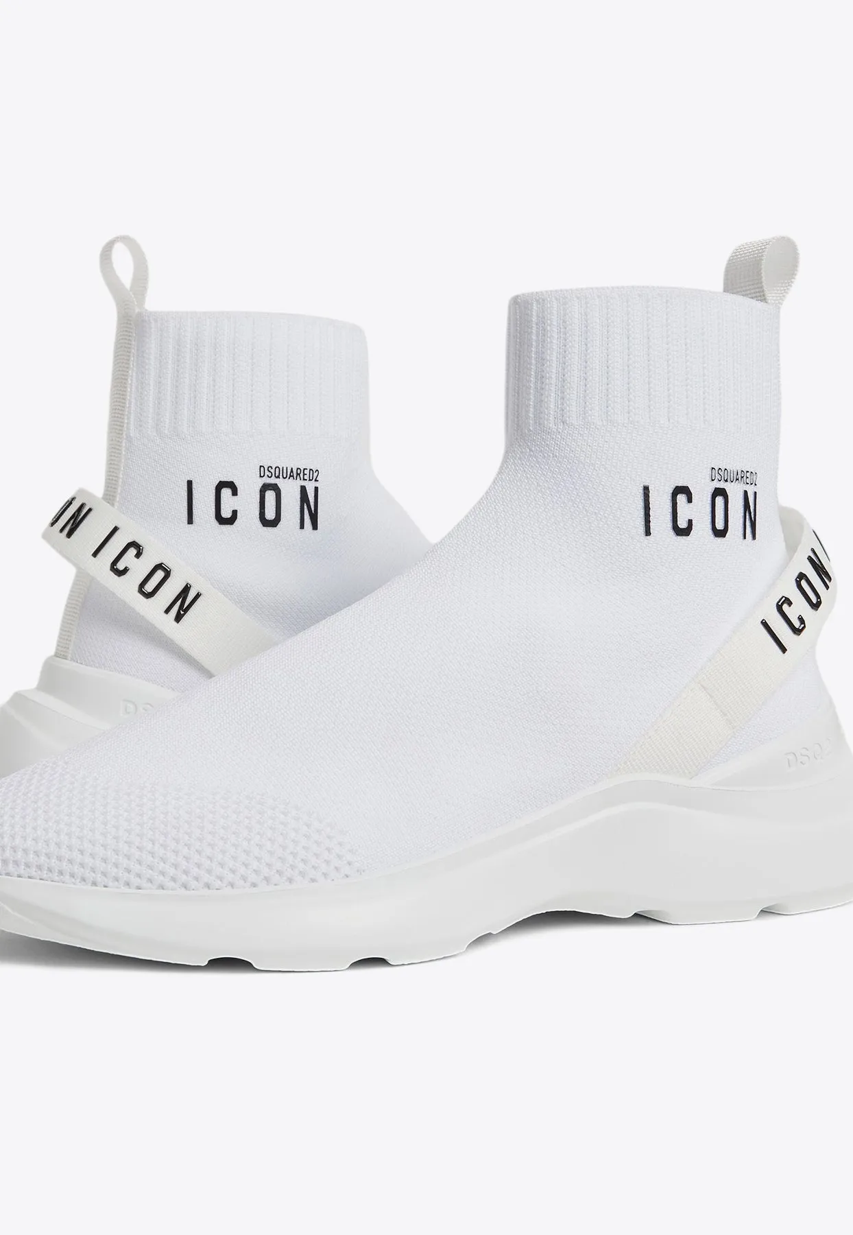 Icon Fly High-Top Stretch Knit Sneakers