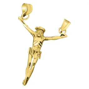 Jesus Crucifix DC 10K Yellow Gold Pendant