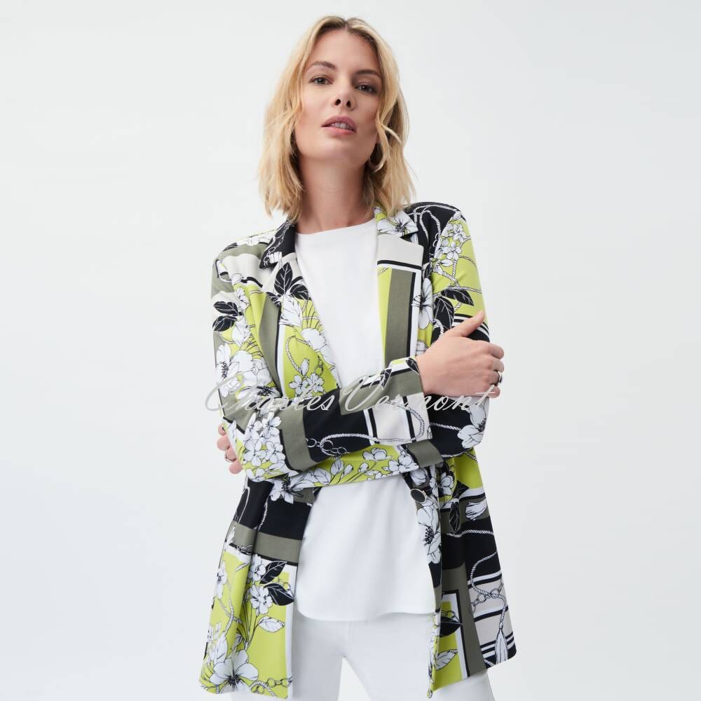 Joseph Ribkoff Floral Patchwork Print Blazer - Style 231135