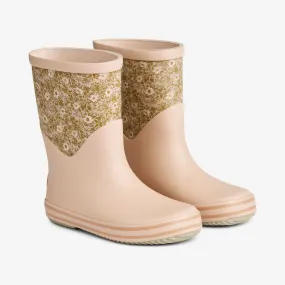 Juno Rubber Boot Print - pale lilac flowers