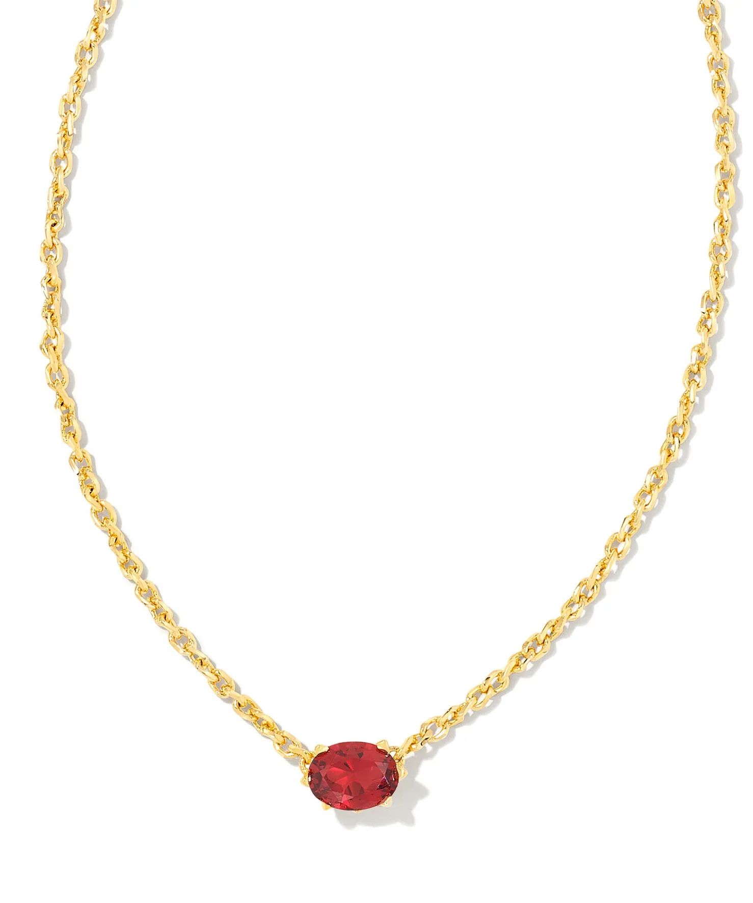 Kendra Scott Cailin Crystal Pendant Necklace - Burgundy/Gold