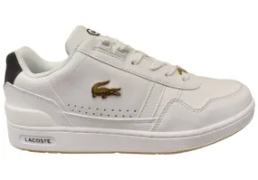 Lacoste Mens Comfortable Lace Up Leather T Clip Sneakers