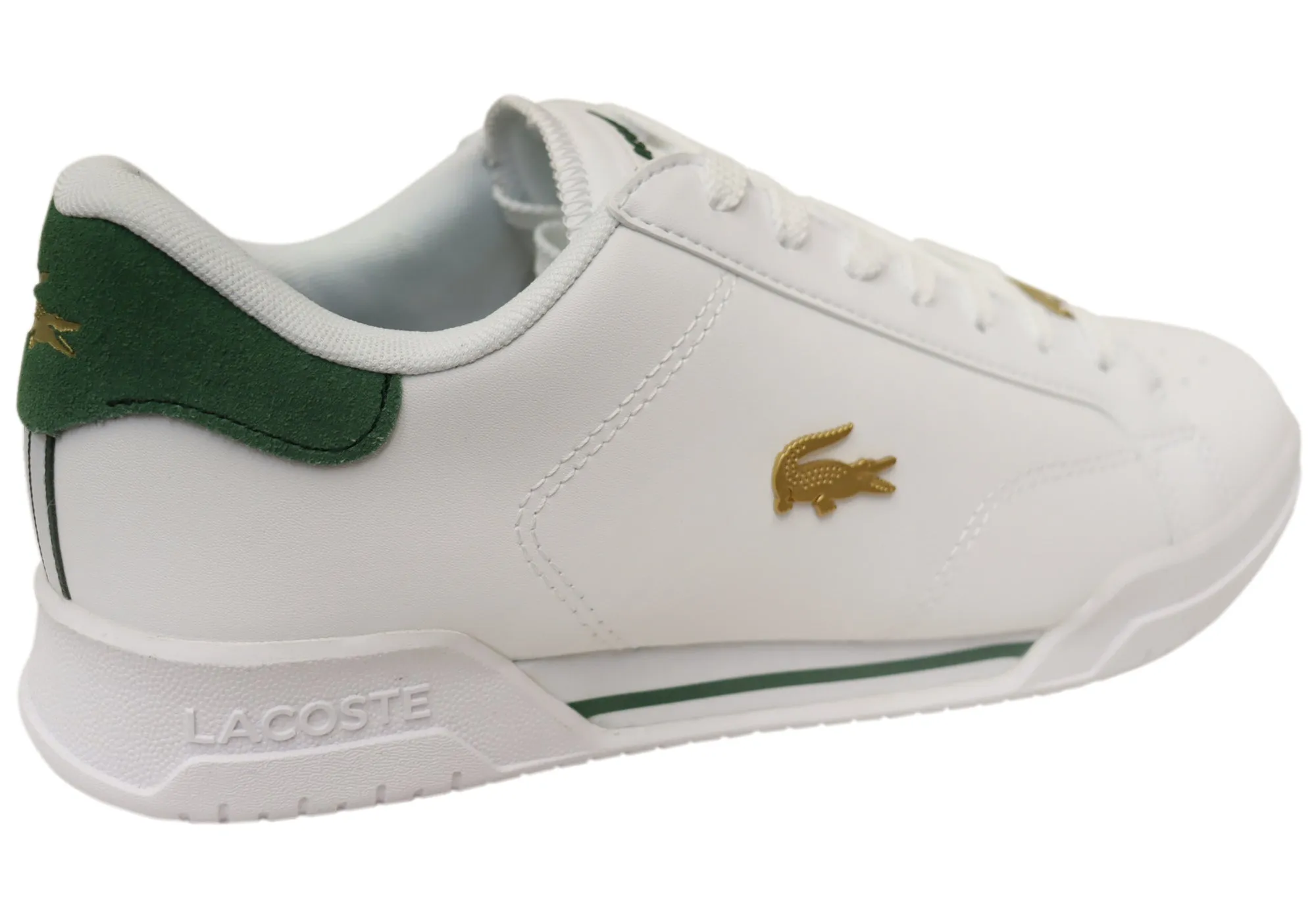 Lacoste Mens Comfortable Leather Twin Serve Sneakers