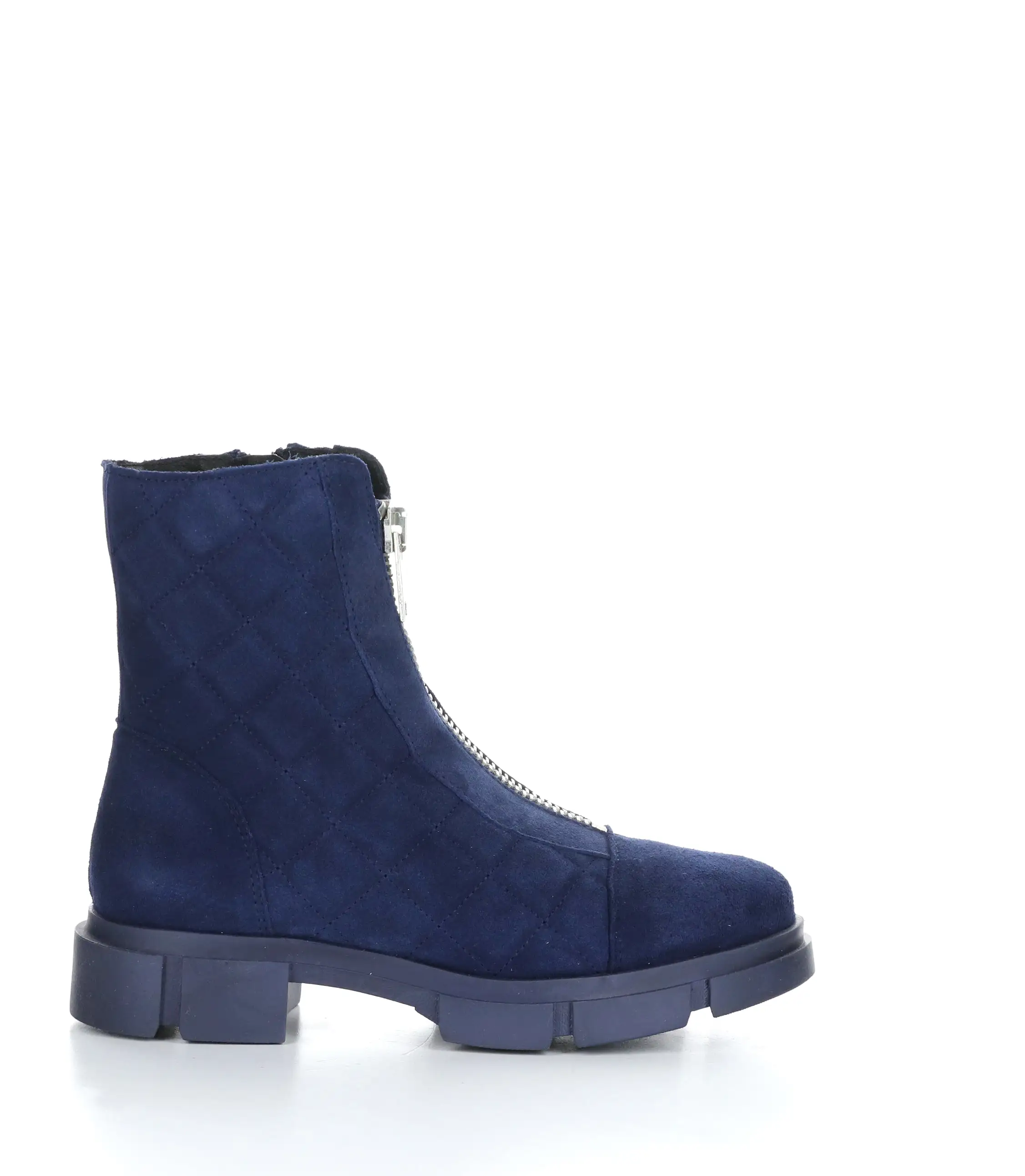 LANE NAVY Round Toe Boots