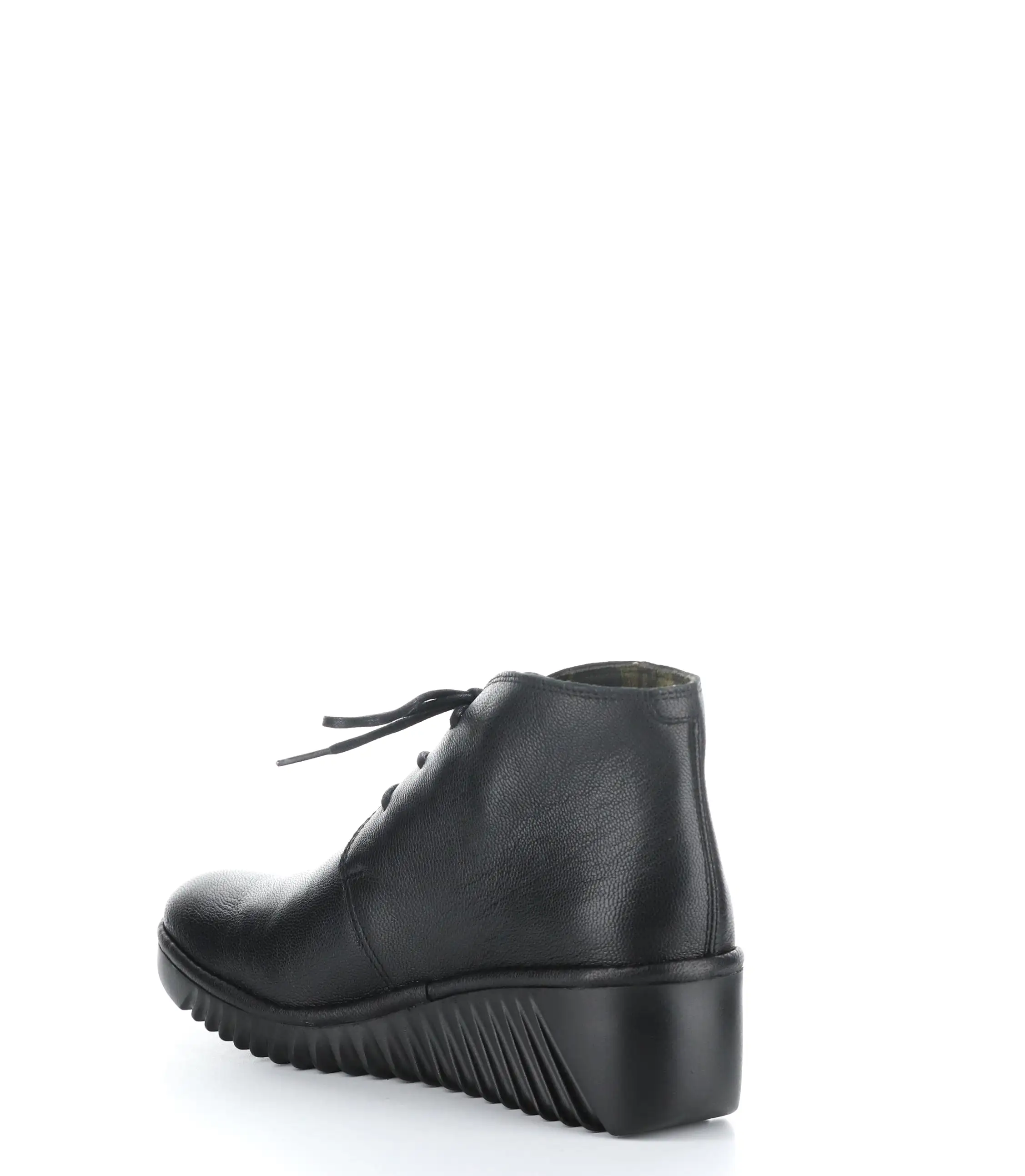 LARE335FLY Black Round Toe Ankle Boots