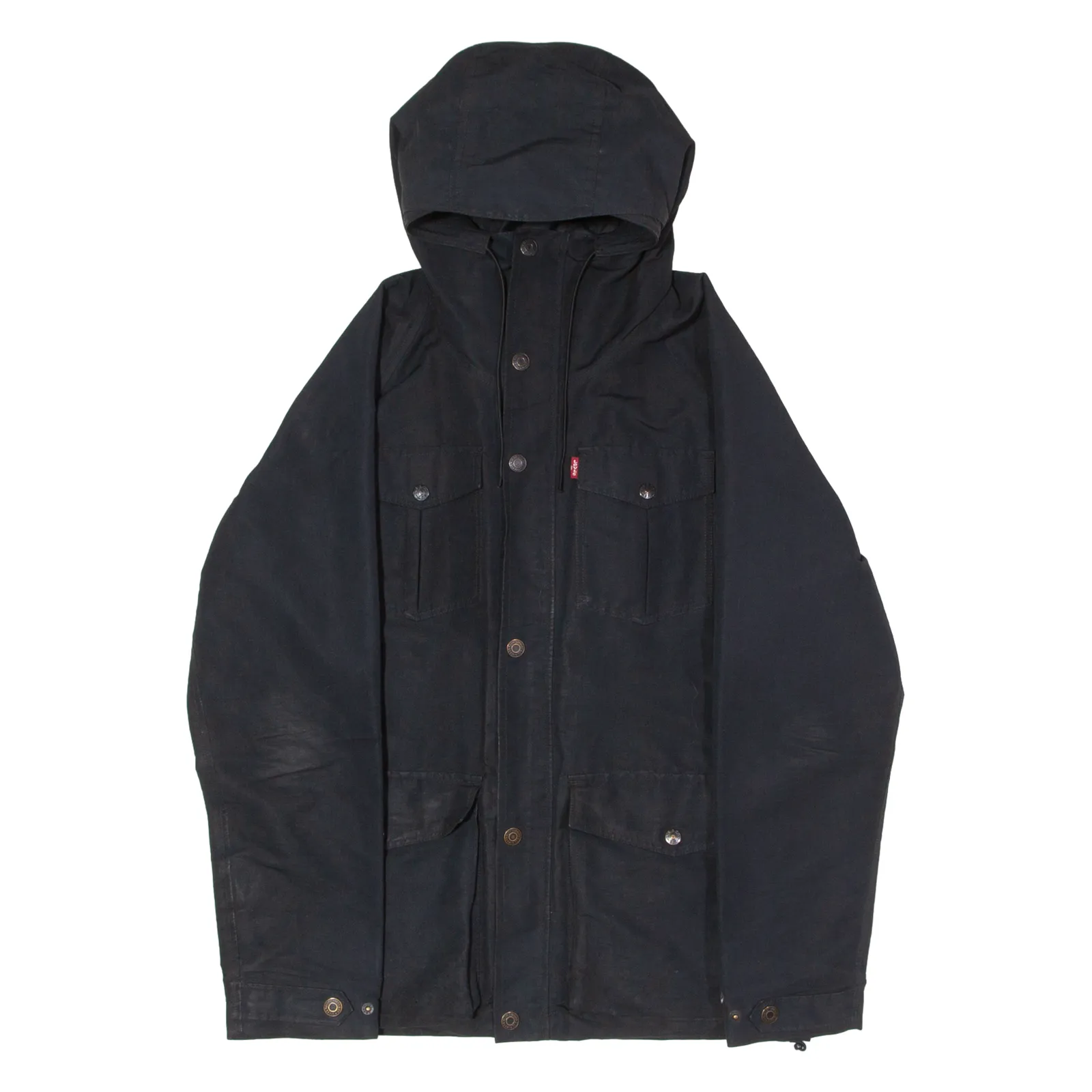 LEVI'S Lightweight Mens Parka Jacket Black Hooded M