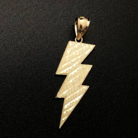 Lightning Bolt DC 10K Yellow Gold Pendant