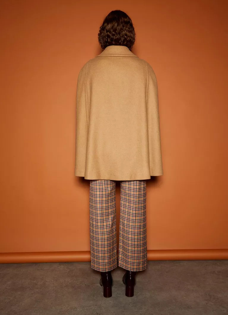 LK Bennett Carter Camel Recycled Wool Cape