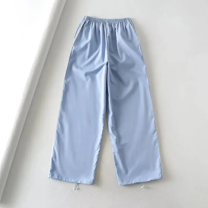 Low Waist Striped Loose-Fit Wide-Leg Sweatpants dd14