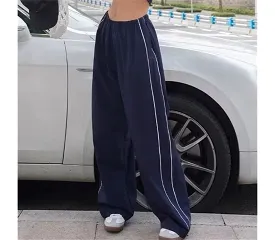 Low Waist Striped Loose-Fit Wide-Leg Sweatpants dd14