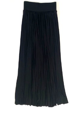 Loyd/Ford Black Tux Satin Maxi Skirt