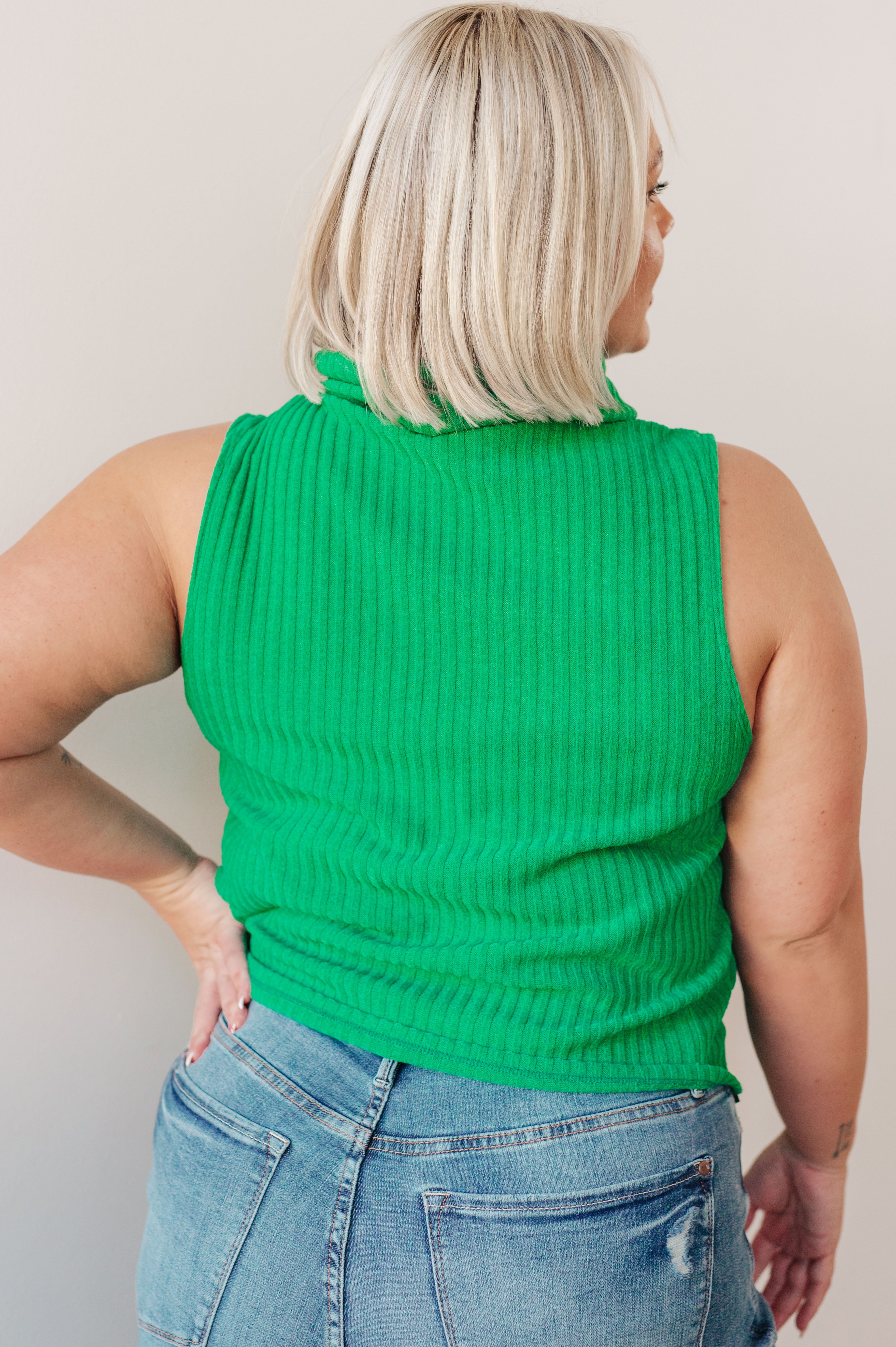 Madison Sleeveless Turtleneck Sweater