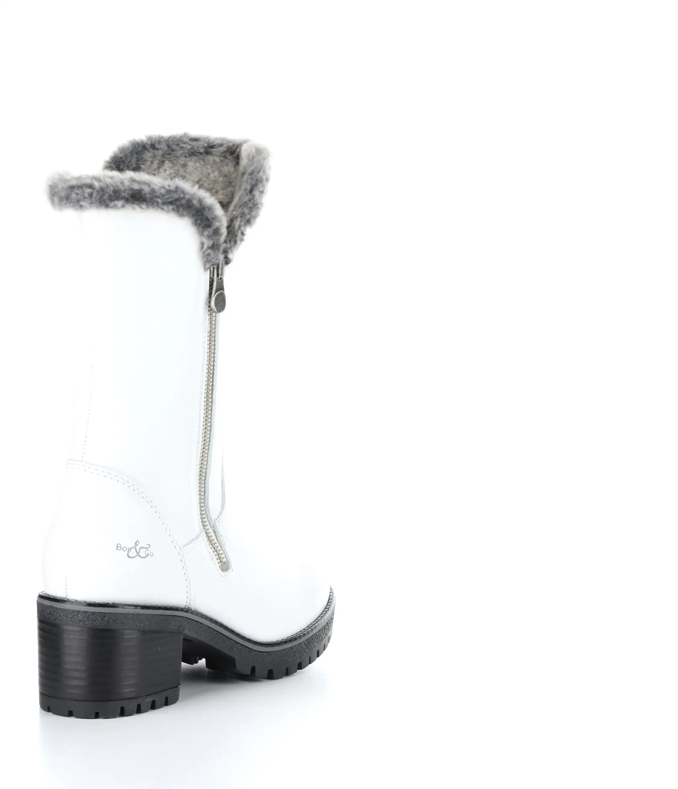 MATCH WHITE/GREYBLACK Round Toe Boots