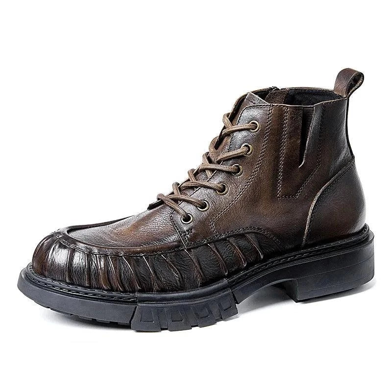 Men's Casual Shoes - British Style Retro Ankle Boots (QD1232)