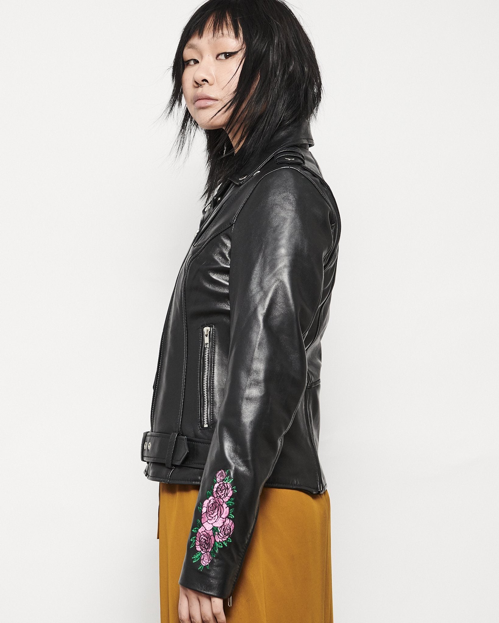 MODERN VICE EMBROIDERED MOTO JACKET