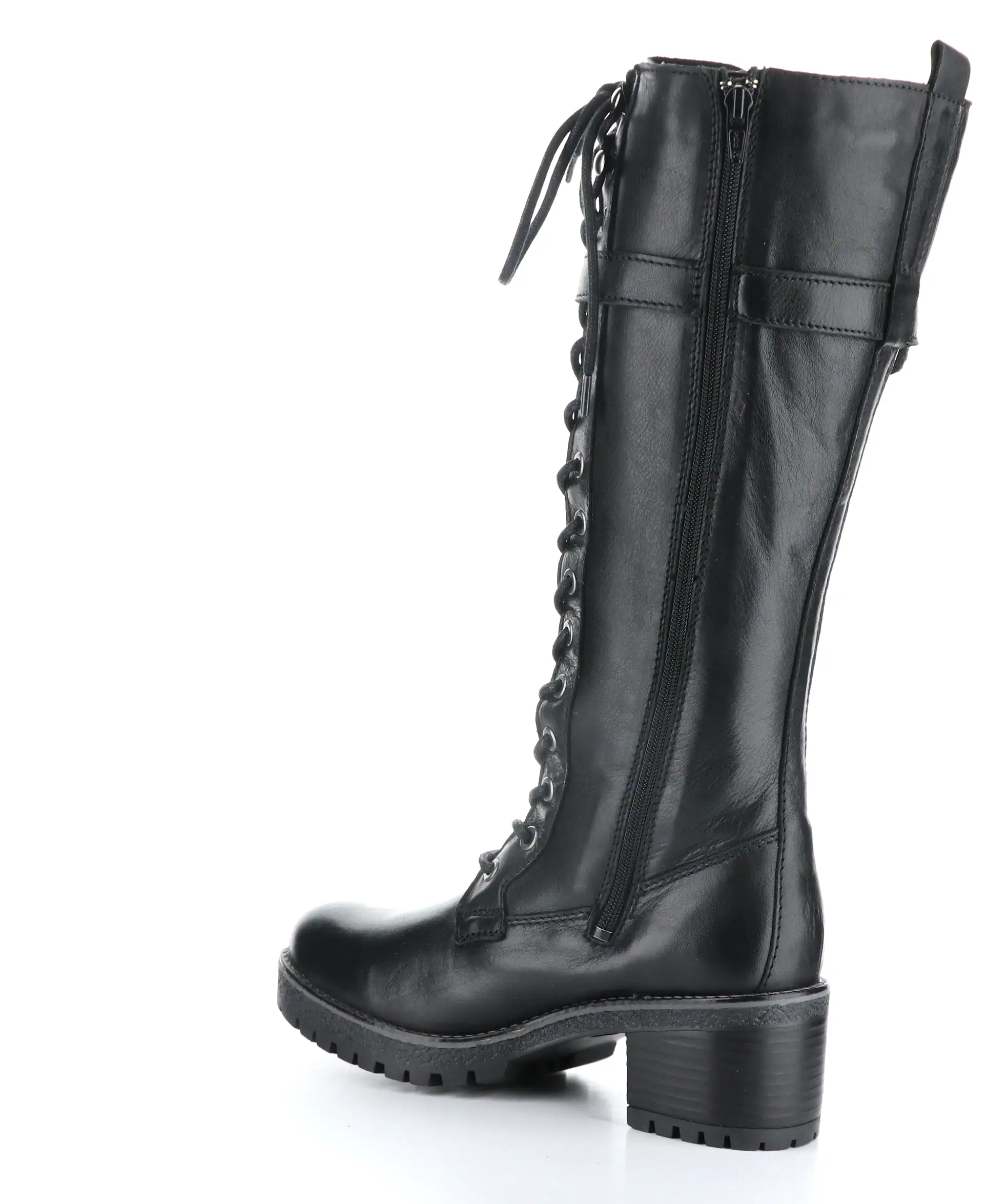 MOKY BLACK Round Toe Boots