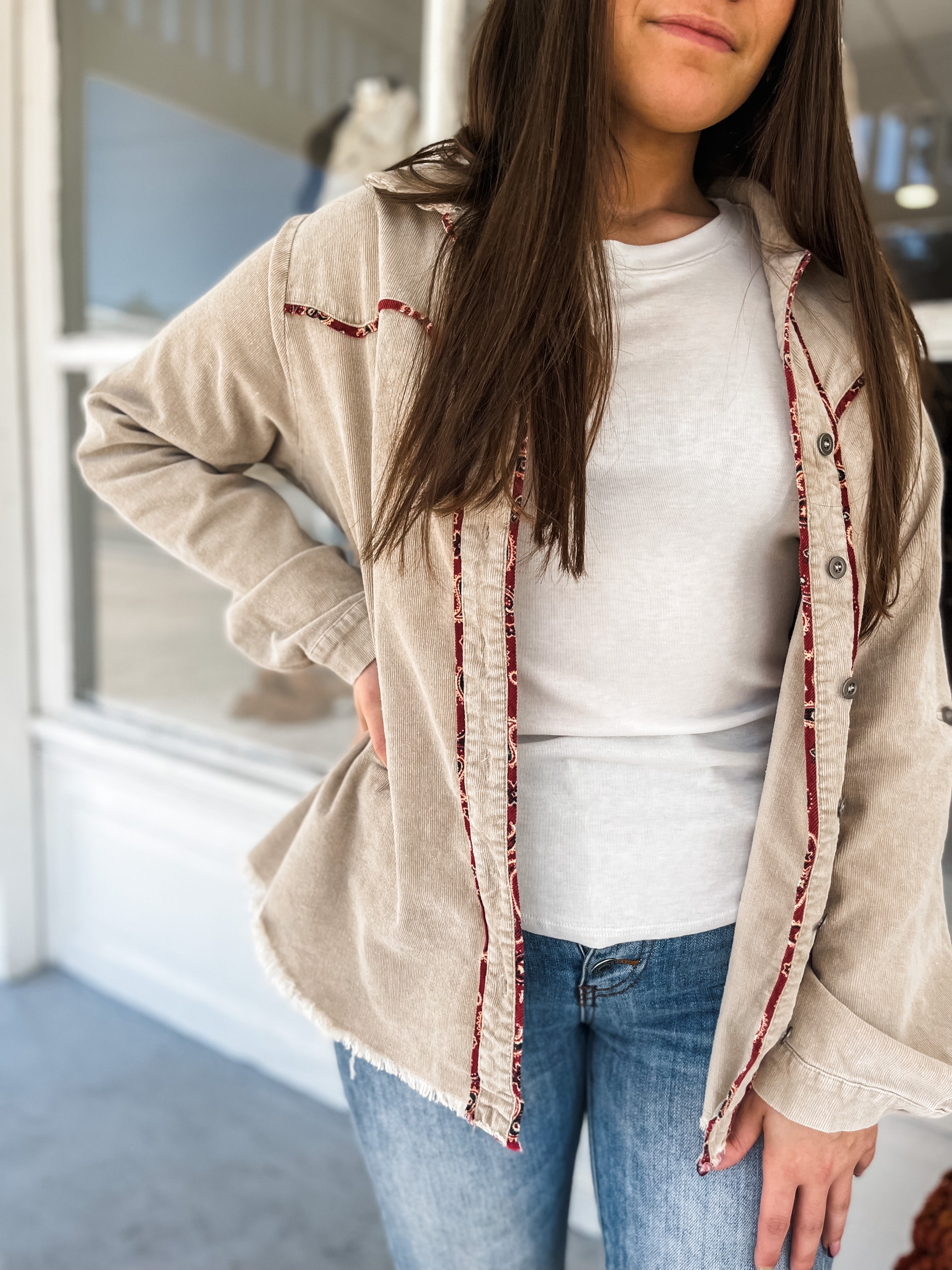 Montana Skies Corduroy Shacket