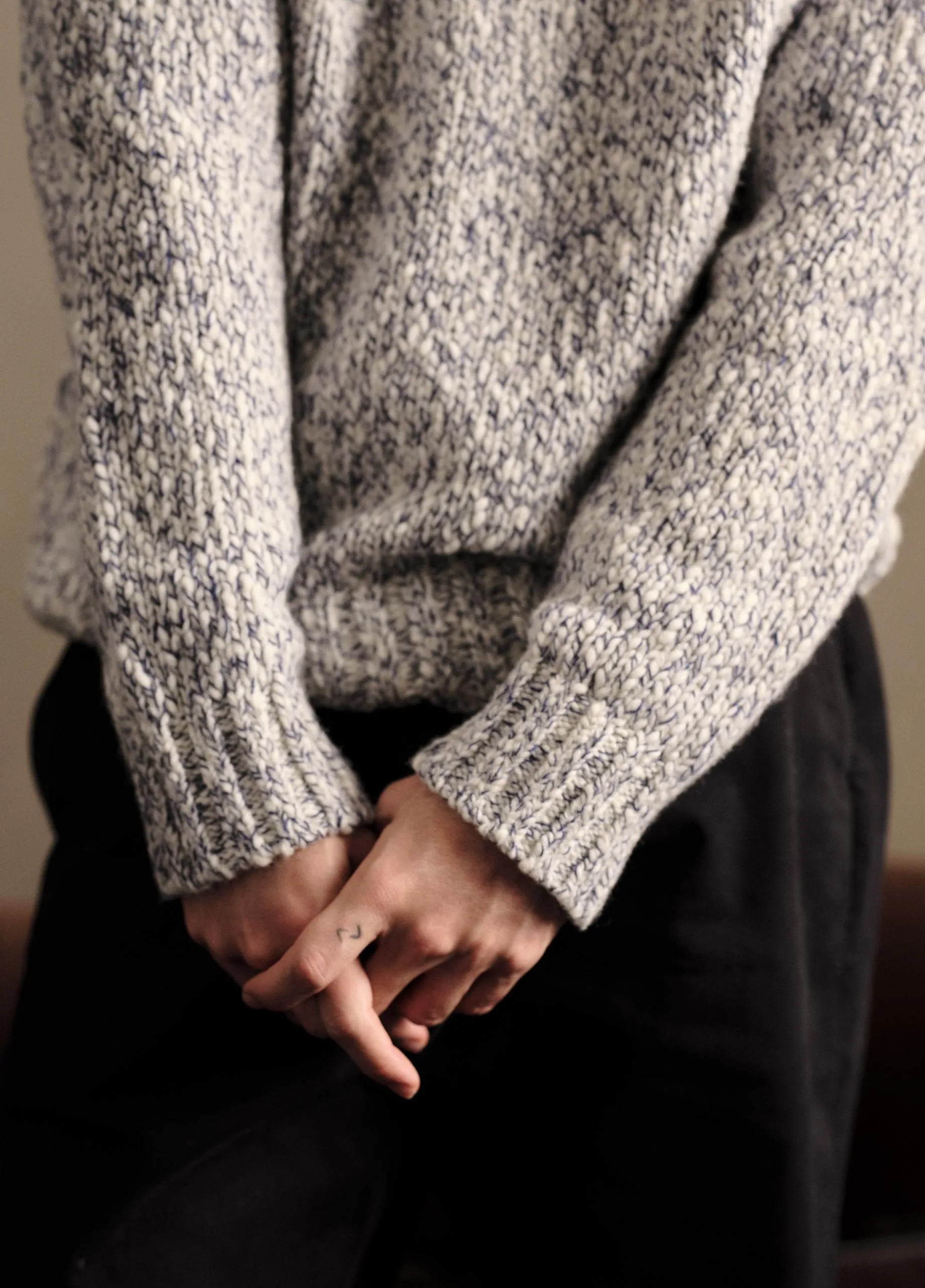 Mottled Marl Wool-Blend Sweater