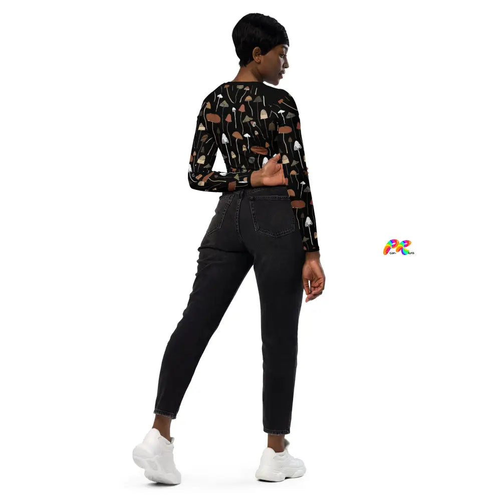 Mushroom Long Sleeve Crop Top