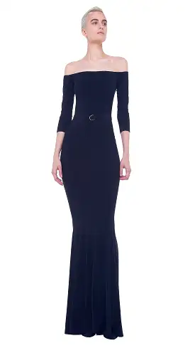 Norma Kamali OFF SHOULDER FISHTAIL GOWN