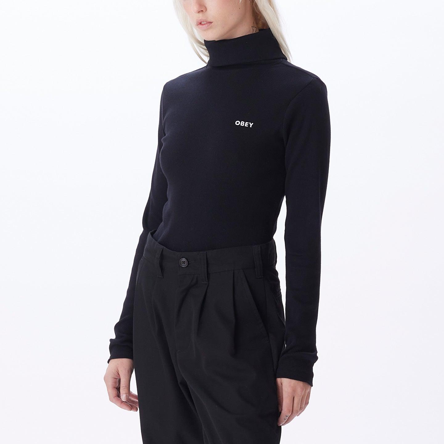 Obey Belle Turtle Neck In Black