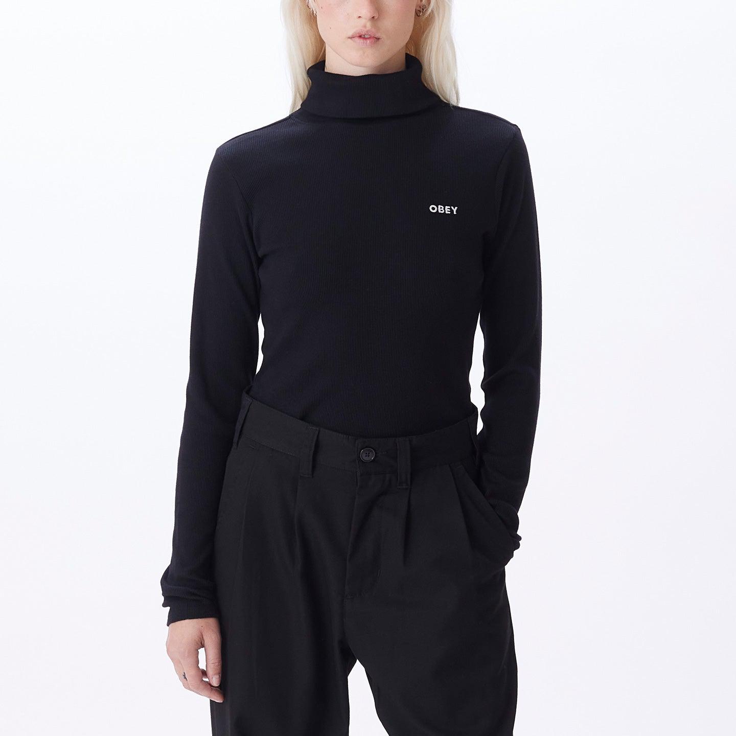 Obey Belle Turtle Neck In Black