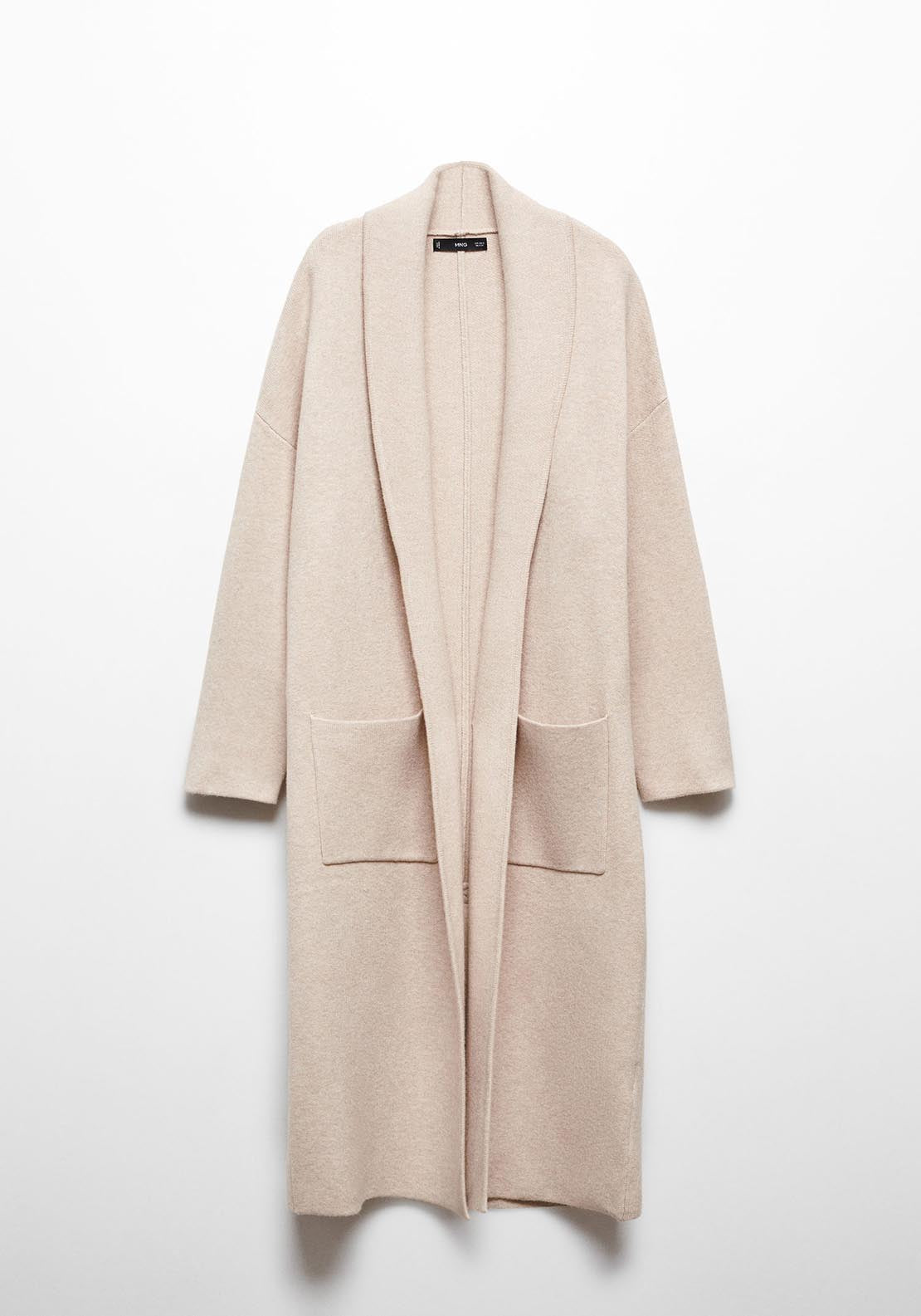 Oversized knitted coat with pockets - Light