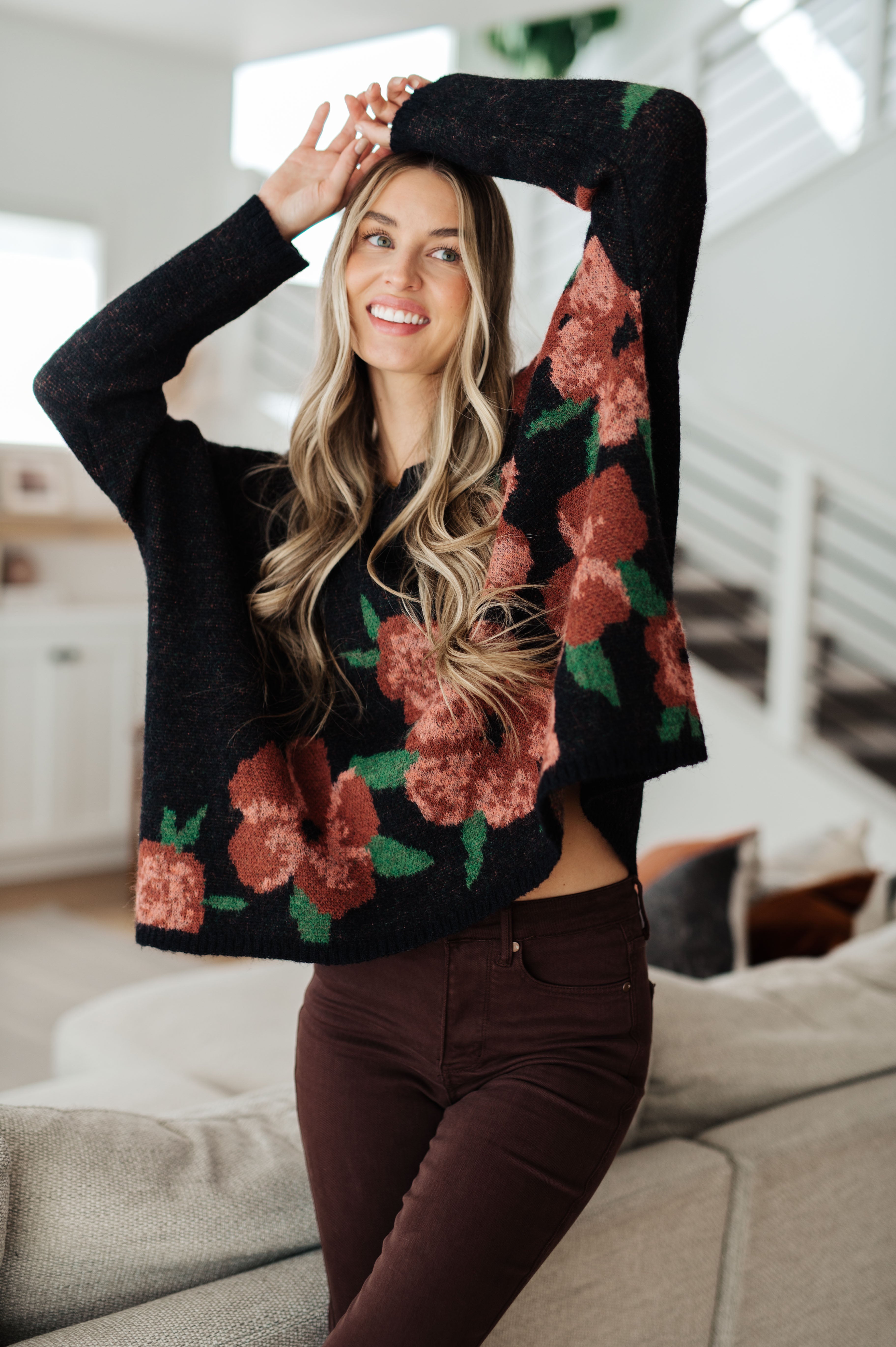 Paris Floral Sweater