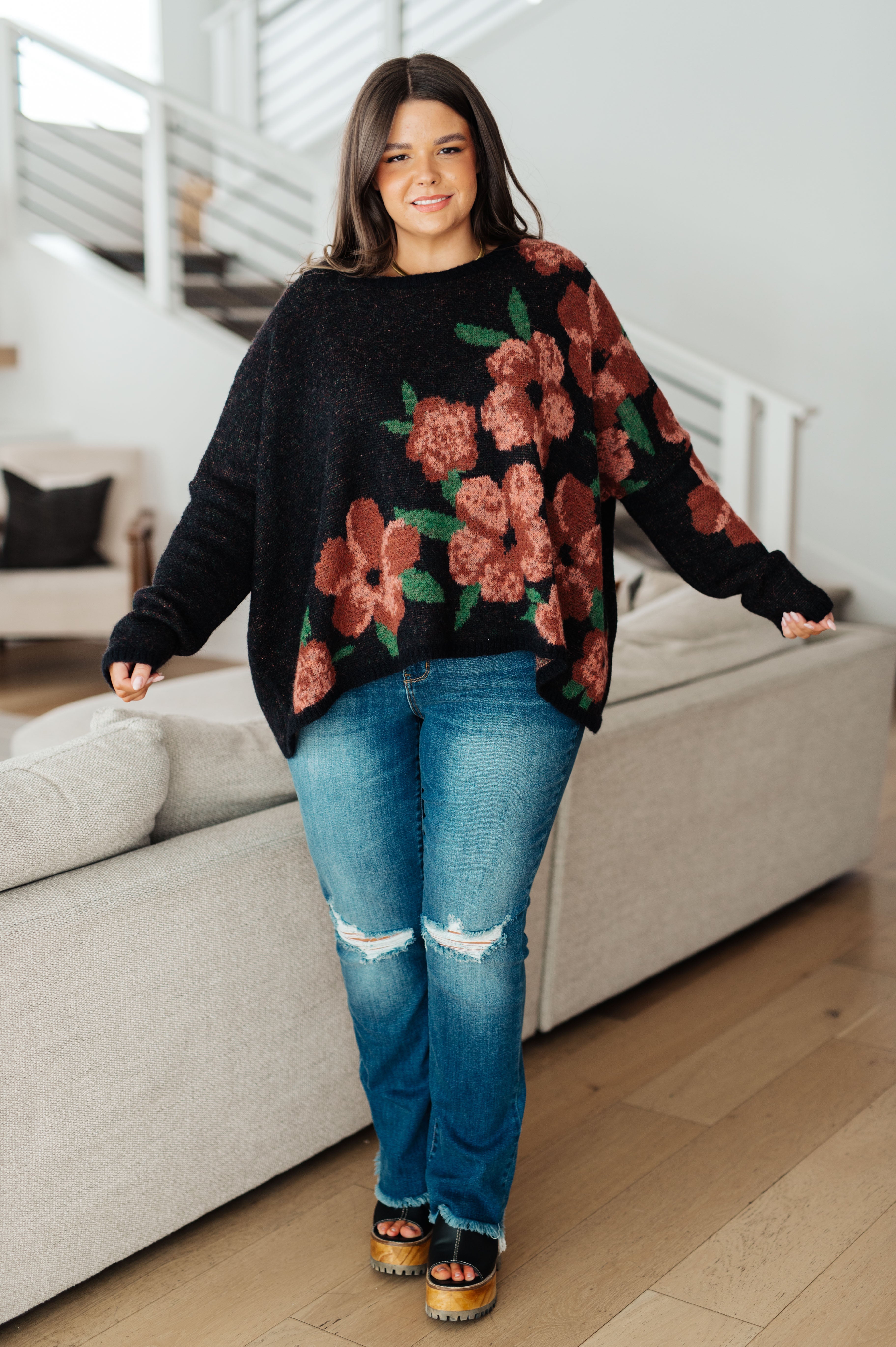 Paris Floral Sweater