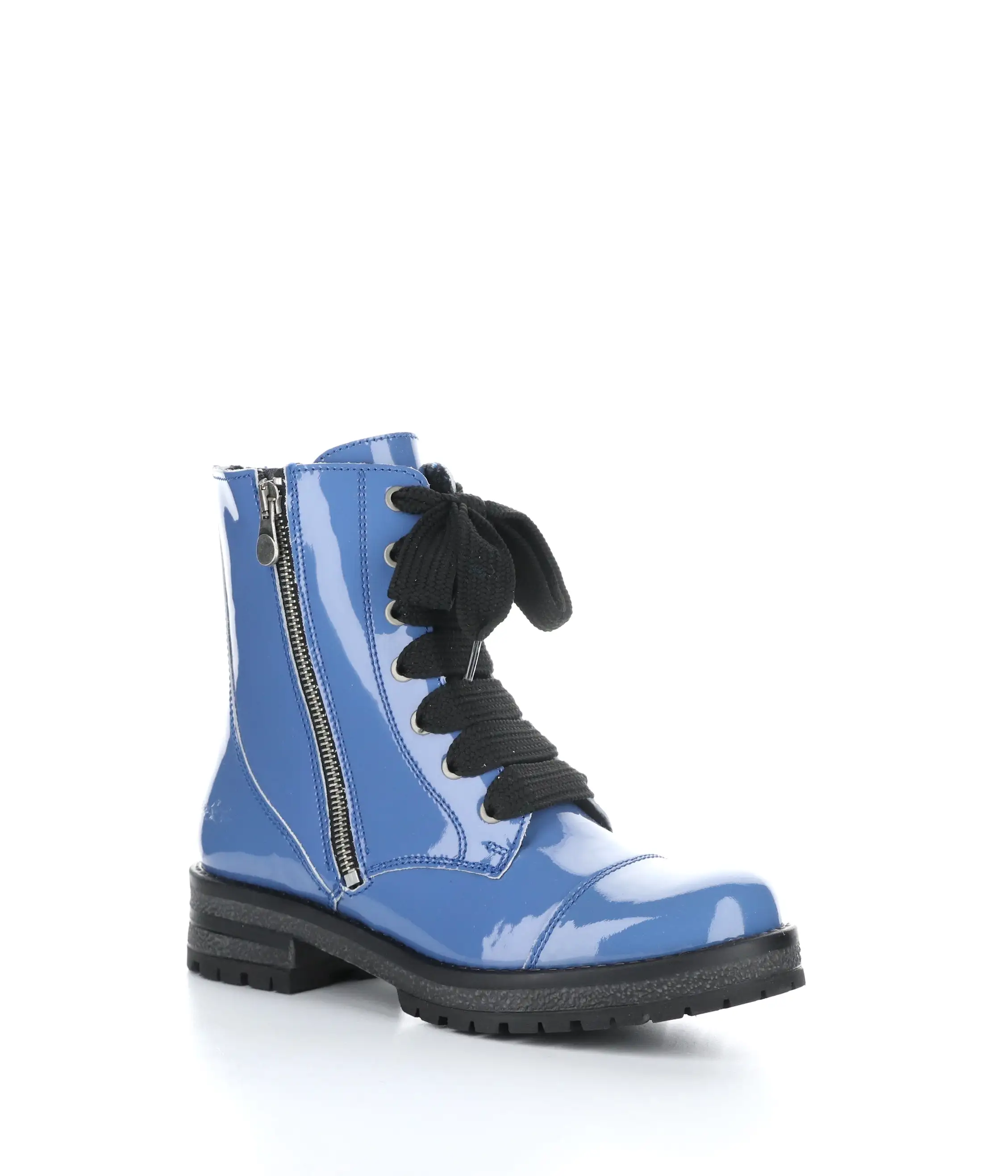 PAULIE PERRY BLUE Round Toe Boots