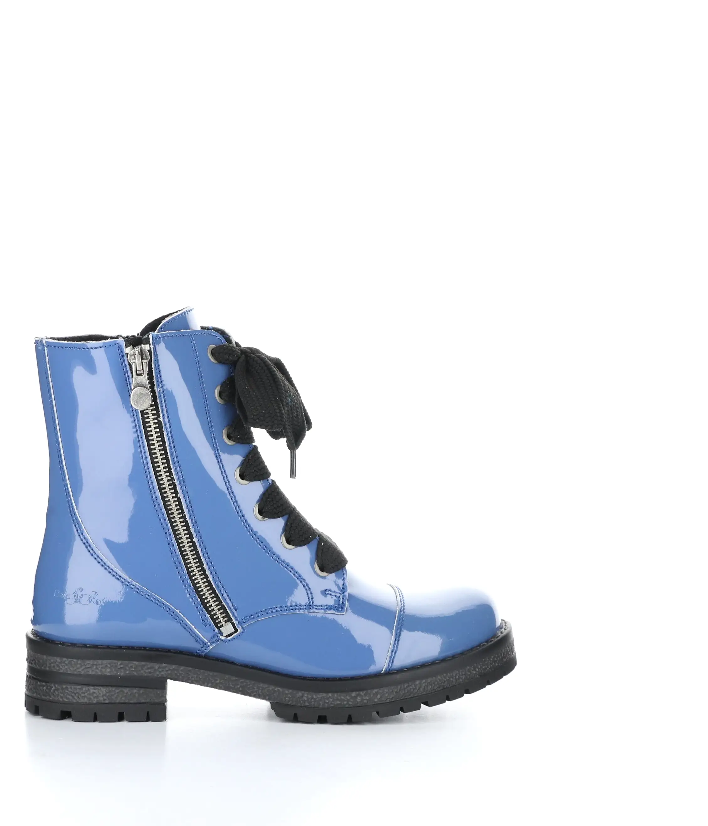 PAULIE PERRY BLUE Round Toe Boots