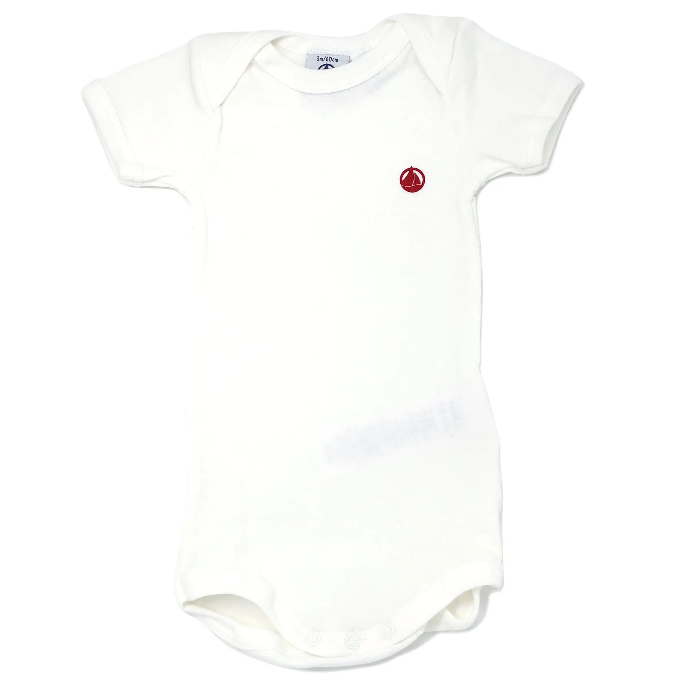 Petit Bateau Short Sleeve Bodysuit - White