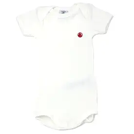 Petit Bateau Short Sleeve Bodysuit - White