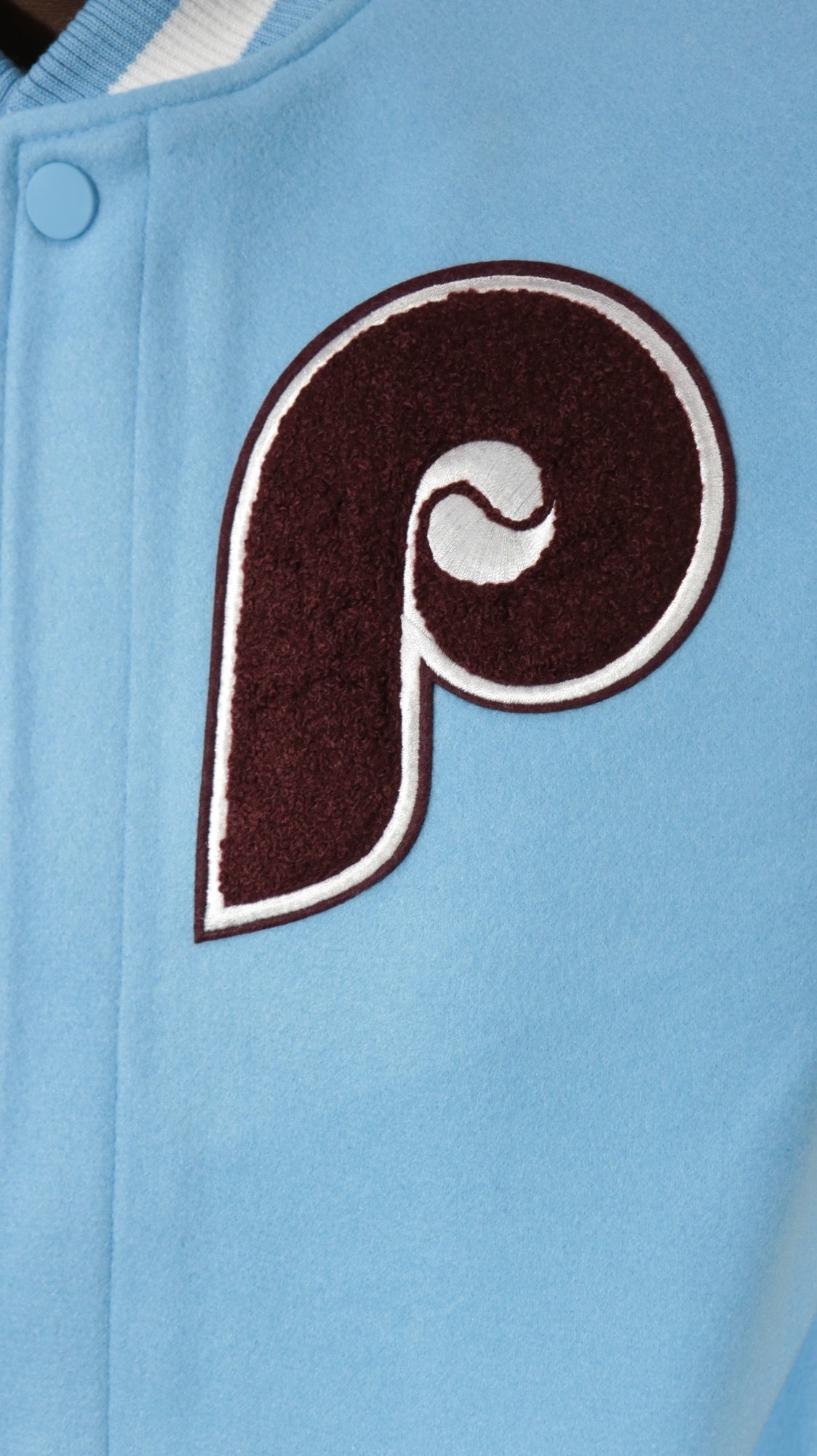 Philadelphia Phillies Cooperstown Phillies City Hall Logo 1980 World Series Patch Retro Classic Rib | University Blue/White Wool