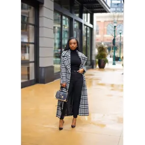 Plaid Thick Long Jacket