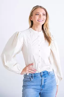 Poplin Button Top