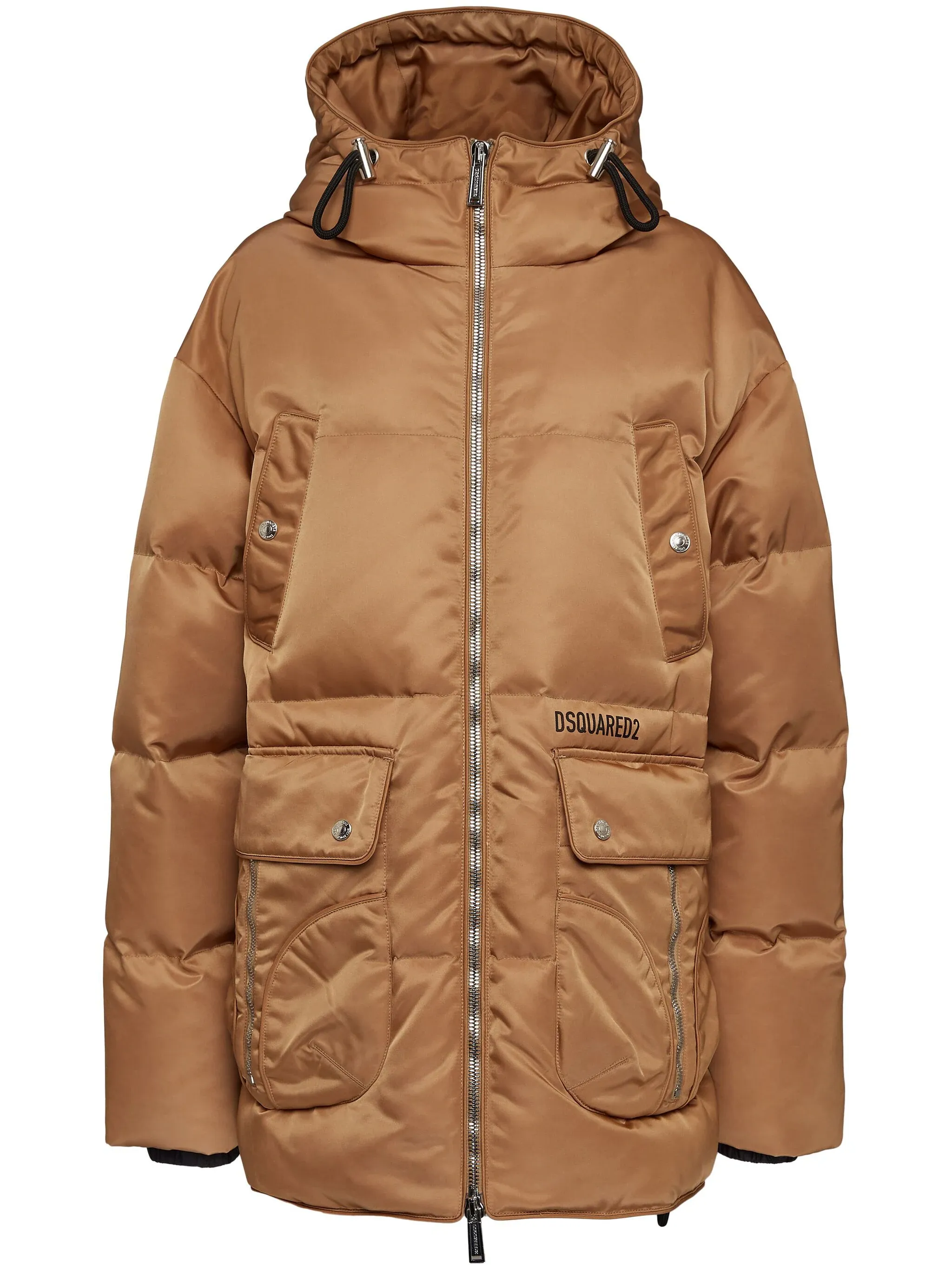 quilted hooded coat