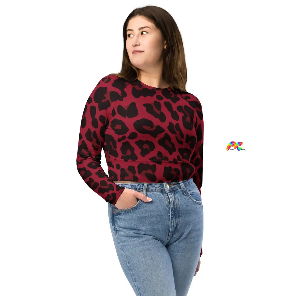 Red Leopard Crop Top